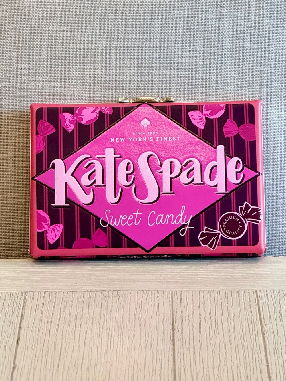 Kate Spade Candy Wrapper Novelty Clutch Bag with Candy shop 🍬 Keychain Bag Charm